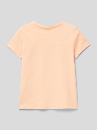 s.Oliver RED LABEL T-shirt met pailletten Abrikoos - 3