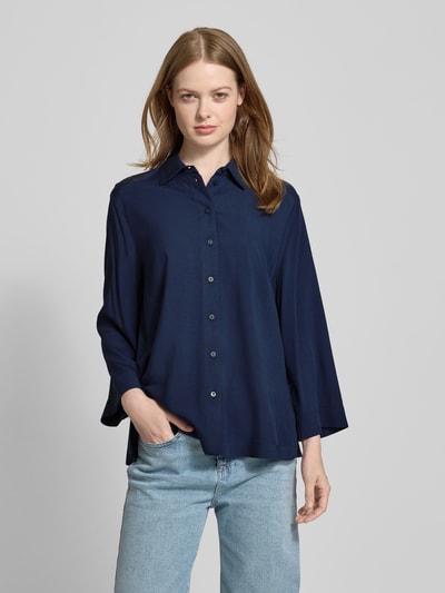 Christian Berg Woman Regular Fit Bluse aus Viskose mit 3/4-Arm Dunkelblau 4