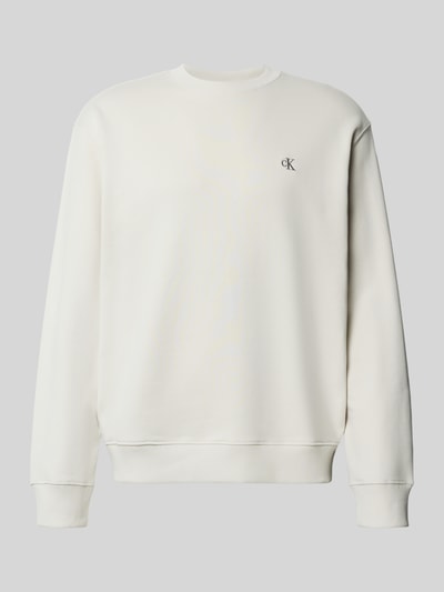 Calvin Klein Jeans Sweatshirt mit Label-Stitching Offwhite 2