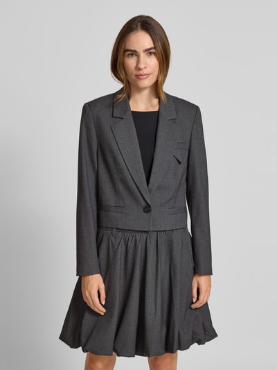 Copenhagen Muse Regular Fit Blazer mit Reverskragen Modell 'TAILOR' Dunkelgrau Melange 4
