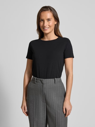 Weekend Max Mara Slim Fit T-Shirt aus Baumwoll-Mix Modell 'MULTIB' Black 4