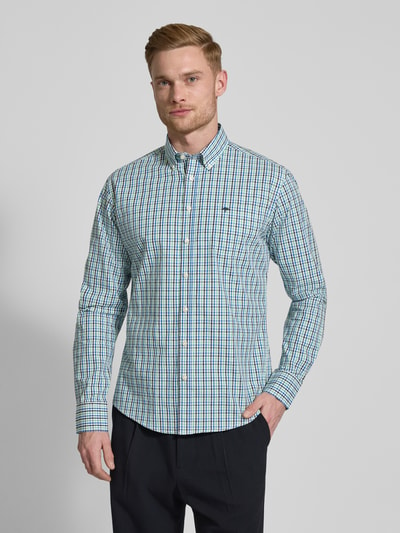 Fynch-Hatton Regular Fit Freizeithemd mit Button-Down-Kragen Hellgruen 4