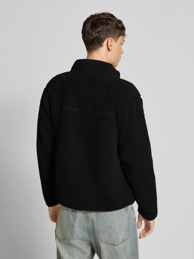 Superdry Fleecejacke mit Stehkragen und Reißverschlusstaschen Black 5