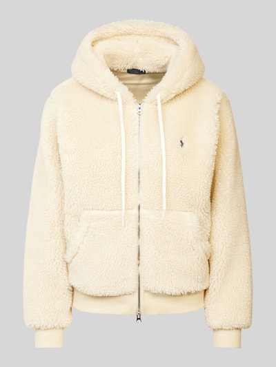 Polo Ralph Lauren Teddyfelljacke mit Zweiwege-Reißverschluss Offwhite 2