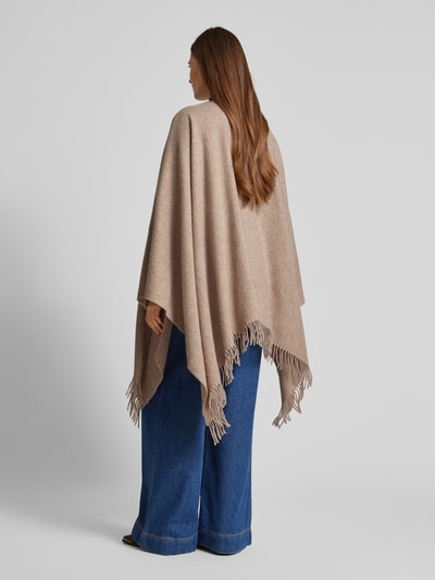 MaxMara Leisure Poncho aus Woll-Mix mit Label-Stitching Modell 'MARTORA' Hazel 5