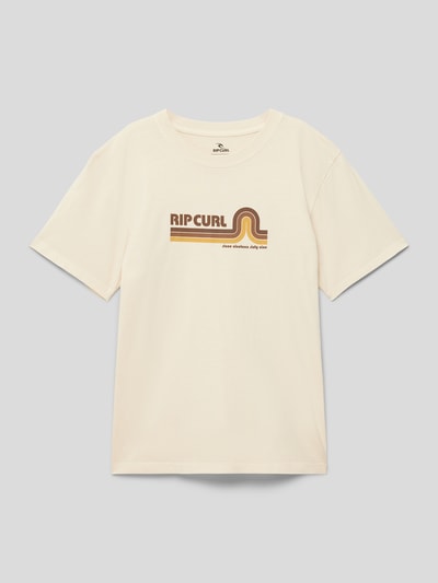 Rip Curl T-Shirt mit Label-Print Offwhite 1