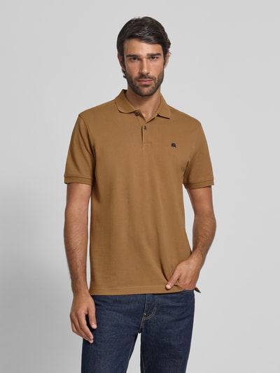 Lerros Poloshirt met labelstitching Lichtbruin - 4