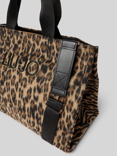 Liu Jo White Tote bag met labelstitching Donkerbruin - 3