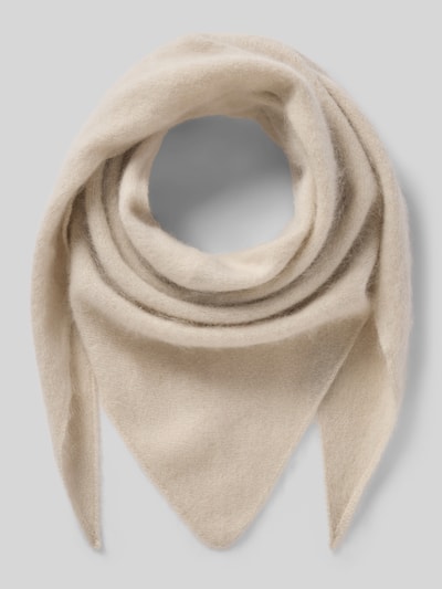 Produktfoto, Schal aus Lama-Mix mit Kaschmir-Anteil Modell 'Palo' von MM by Max Mara, dreieckige Passform, Strick-Optik, beige Textur