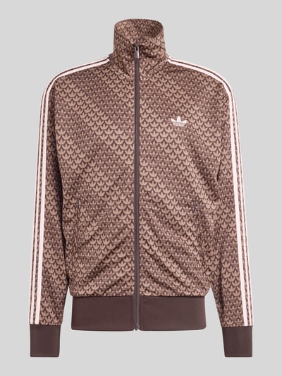 adidas Originals Loose fit trainingsjack Model 'FIREBIRD LOOSE MONOGRAM' Donkerbruin - 2