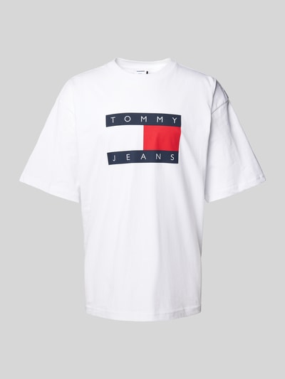 Tommy Jeans T-Shirt mit Label-Print Modell 'SKATE' Weiss 2