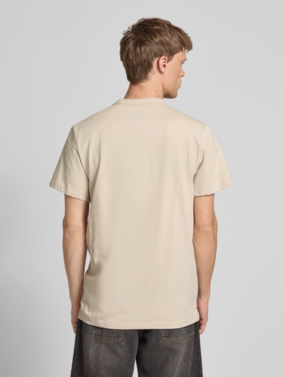 G-Star Raw T-Shirt mit Label-Stitching und Rundhalsausschnitt Beige 5