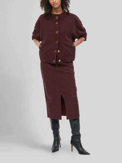 s.Oliver BLACK LABEL Korte blazer met opstaande kraag Bordeaux - 1