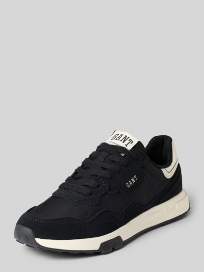 Produktfoto, Sneaker aus Leder-Textil-Mix Modell 'Youtron' von Gant in Schwarz mit Abgerundete-Spitze und Schnürung, Herren Sneaker, Absatzhöhe 3 cm, Schafthöhe 8 cm, Schaftweite 11 cm