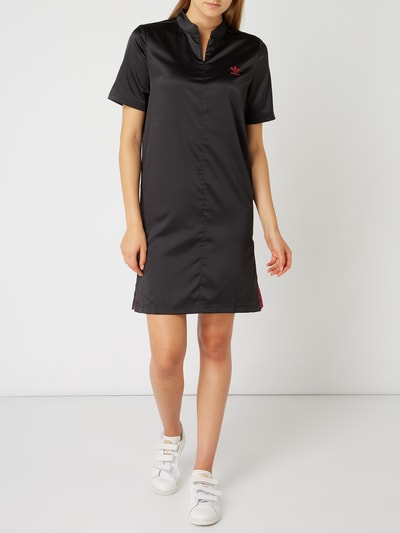 adidas Originals Kleid aus Satin mit Logo-Print Black 1