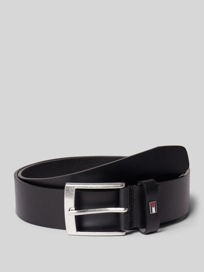 Tommy Hilfiger Leren riem met doornsluiting, model 'ADAN' Zwart - 1