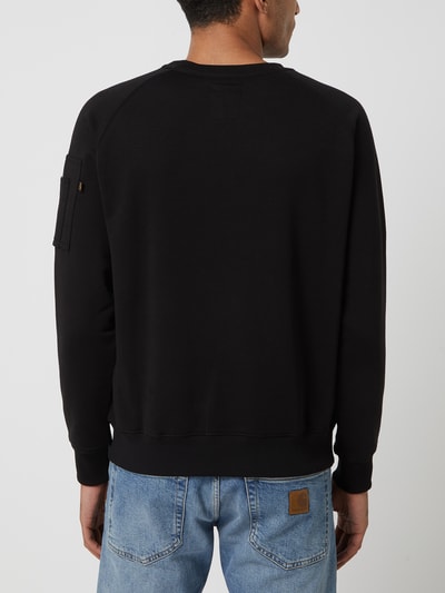 Alpha Industries Sweatshirt mit Ärmeltasche Black 5