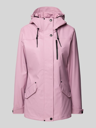 Ragwear Regenjacke mit Kapuze und Pattentaschen Modell 'Meast Rainy' Rosa 2