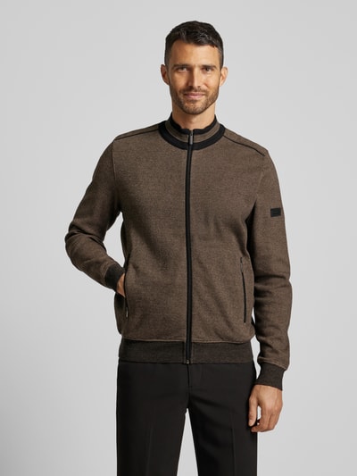 bugatti Sweatjacke mit Stehkragen Sand 4