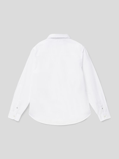 Pepe Jeans Hemd mit Label-Stitching Modell 'MALDON' Weiß 3