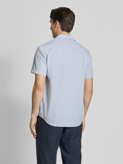 Tom Tailor Denim Relaxed Fit Freizeithemd aus reiner Baumwolle Hellblau Melange 5