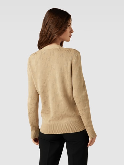 Lauren Ralph Lauren Cardigan mit Logo-Muster Modell 'LERLIT' Beige 5