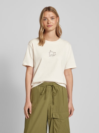 Jake*s Casual T-shirt met motiefprint Offwhite - 4