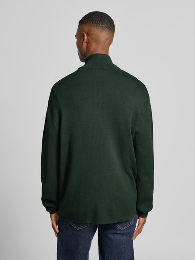 SELECTED HOMME Relaxed fit gebreid jack van viscosemix, model 'TELLER' Donkergroen - 5