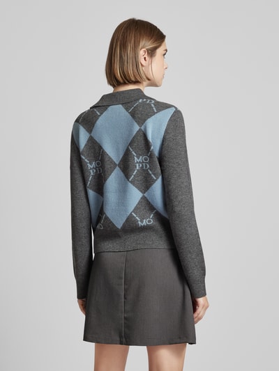 Marc O'Polo Denim Strickcardigan mit Umlegekragen Hellblau 5