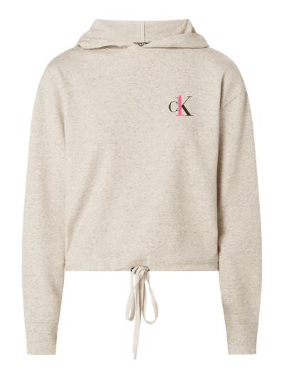 CK One Hoodie met geborduurd logo  Zand gemêleerd - 2