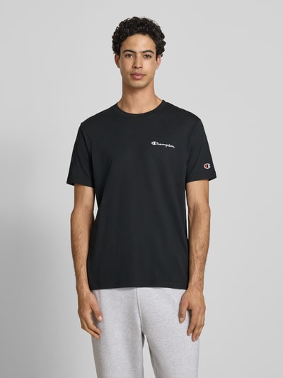 Champion T-Shirt mit Label-Stitchings und Rundhalsausschnitt Black 4