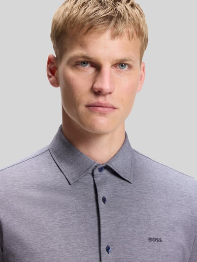 BOSS Orange Slim Fit Freizeithemd aus reiner Baumwolle Modell 'Mysoft_2' Marine 3