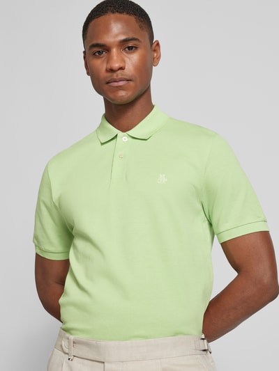 Marc O'Polo Regular Fit Poloshirt mit Label-Stitching Lind 3