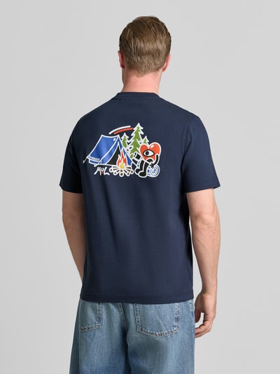 Barbour regular fit T-shirt van puur katoen Marineblauw - 5