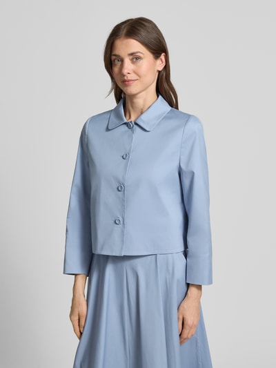 windsor. Blazer mit Knopfleiste und Kentkragen Hellblau Melange 4