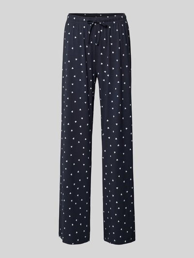 Jake*s Casual Pyjamabroek met elastische band Donkerblauw - 1