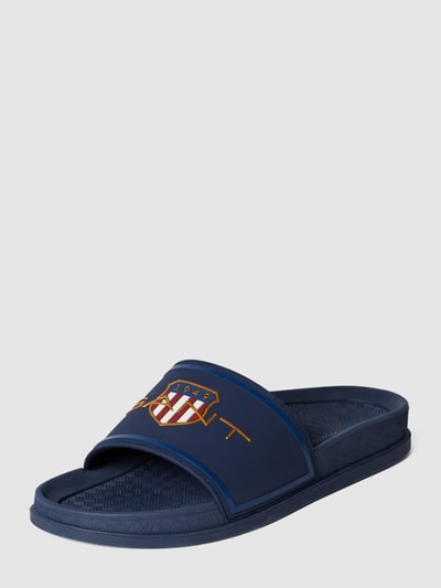 Gant Slides mit Label-Schriftzug Marine 2