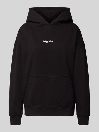 Pegador Oversized hoodie met kangoeroezak, model 'AVERSA' Zwart - 2