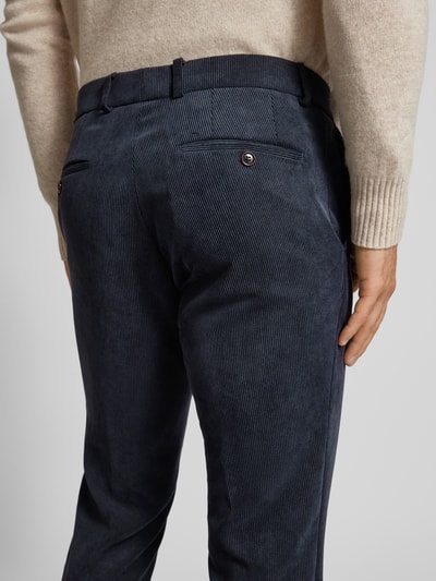 Carl Gross Corduroy broek met steekzakken, model 'Tomte' Donkerblauw - 3