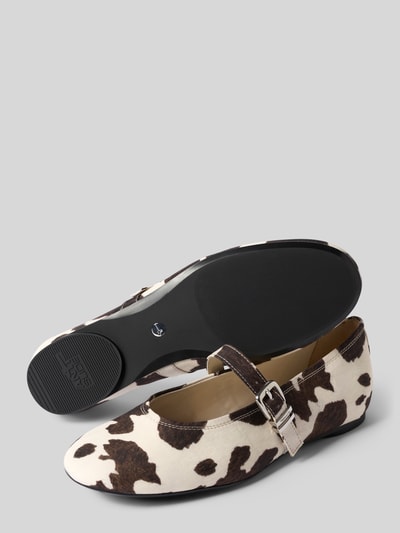 Tamaris Ballerina mit Animal Print Modell 'COW MARY JANE' Weiss 4