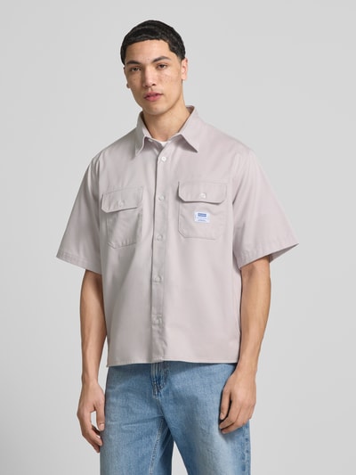 HUGO Blue Oversized Freizeithemd aus reiner Baumwolle Modell 'Ekyno' Flieder 4
