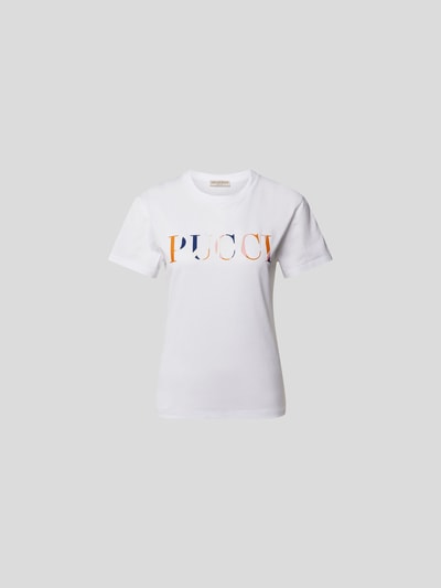 Emilio Pucci T-Shirt mit Brand-Schriftzug Weiß 2