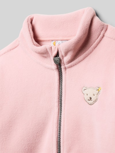 Steiff Fleecejacke mit Motiv-Stitching Rosa 2
