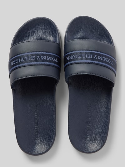 Tommy Hilfiger Badslippers met riempje met label Marineblauw - 3