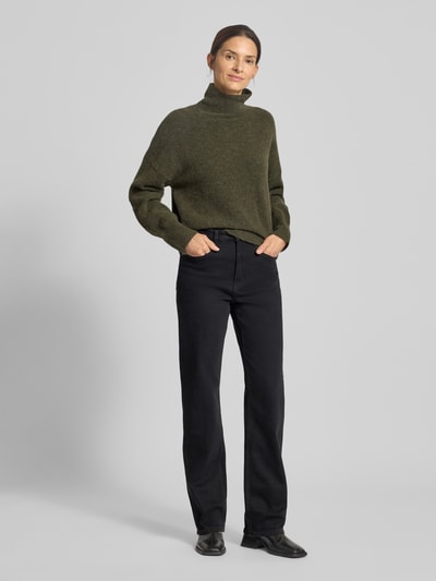 BOSS Orange Straight Fit Jeans aus Baumwoll-Mix Modell 'ADA' Black 1