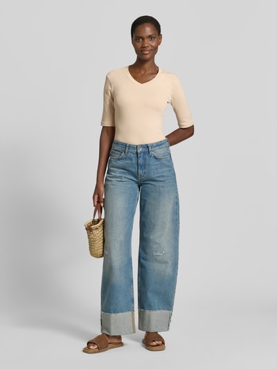 Christian Berg Woman T-Shirt mit Rundhalsausschnitt Beige 1