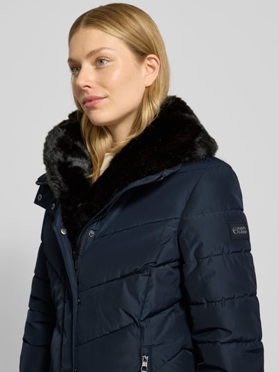 NAUTGÅRD Gewatteerde lange jas met Sorona® Aura-vulling Donkerblauw - 3