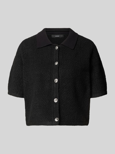 Vero Moda Regular Fit Strickjacke mit Schmuckknöpfen Modell 'DIANA' Black 2