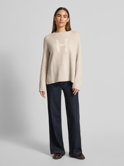 Hemisphere Gebreide pullover van kasjmiermix Taupe - 1