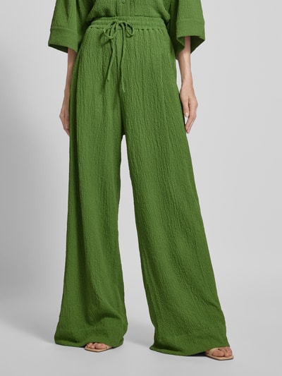 Essentiel Broek van viscose met wijde pijpen Groen - 4